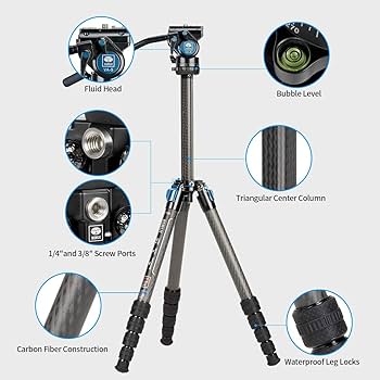 SIRUI ST-125 カーボン三脚 Amazon | SIRUI ST-125+VA-5 カーボンファイバー三脚 フルード